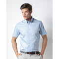 Light Blue - Lifestyle - Kustom Kit Mens Short Sleeve Tailored Fit Premium Oxford Shirt