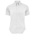 White - Front - Kustom Kit Mens Short Sleeve Tailored Fit Premium Oxford Shirt
