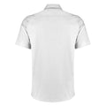 White - Back - Kustom Kit Mens Short Sleeve Tailored Fit Premium Oxford Shirt