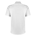 White - Back - Kustom Kit Mens Short Sleeve Tailored Fit Premium Oxford Shirt