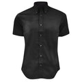 Black - Front - Kustom Kit Mens Short Sleeve Tailored Fit Premium Oxford Shirt