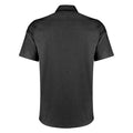 Black - Back - Kustom Kit Mens Short Sleeve Tailored Fit Premium Oxford Shirt