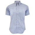 Light Blue - Front - Kustom Kit Mens Short Sleeve Tailored Fit Premium Oxford Shirt