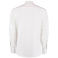 White - Back - Kustom Kit Mens Long Sleeve Tailored Fit Premium Oxford Shirt