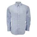 Light Blue - Front - Kustom Kit Mens Long Sleeve Tailored Fit Premium Oxford Shirt