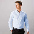 Light Blue - Back - Kustom Kit Mens Long Sleeve Tailored Fit Premium Oxford Shirt
