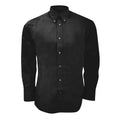 Black - Front - Kustom Kit Mens Long Sleeve Tailored Fit Premium Oxford Shirt