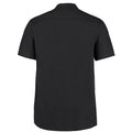 Black - Side - Kustom Kit Mens City Short Sleeve Business Shirt