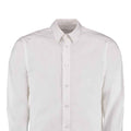 White - Back - Kustom Kit Mens City Long Sleeve Business Shirt