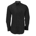 Black - Front - Kustom Kit Mens City Long Sleeve Business Shirt