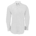 White - Front - Kustom Kit Mens City Long Sleeve Business Shirt