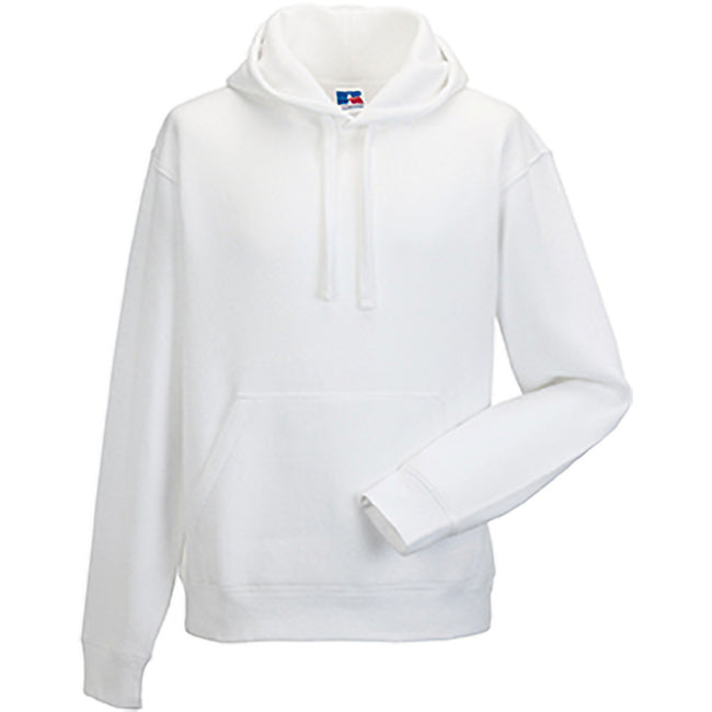 White - Back - Russell Mens Authentic Hooded Sweatshirt - Hoodie