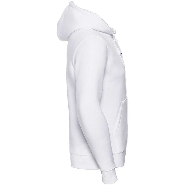 White - Lifestyle - Russell Mens Authentic Full Zip Hooded Sweatshirt - Hoodie