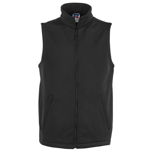 Black - Front - Russell Mens Smart Softshell Gilet Jacket