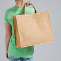 Natural - Side - Westford Mill Jumbo Jute Shopper Bag (29 Litres)