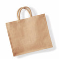 Natural - Front - Westford Mill Jumbo Jute Shopper Bag (29 Litres)