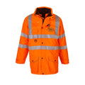 Hi Vis Orange - Front - Yoko Hi Vis Multi-Function Breathable & Waterproof 7-In-1 Jacket