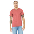 Heather Red - Side - Canvas Unisex Jersey Crew Neck T-Shirt - Mens Short Sleeve T-Shirt