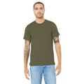 Military Green - Side - Canvas Unisex Jersey Crew Neck T-Shirt - Mens Short Sleeve T-Shirt