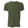 Heather Olive - Front - Canvas Unisex Jersey Crew Neck T-Shirt - Mens Short Sleeve T-Shirt