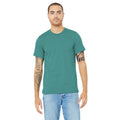 Deep Teal - Side - Canvas Unisex Jersey Crew Neck T-Shirt - Mens Short Sleeve T-Shirt