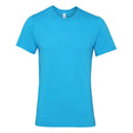 Aqua Blue - Front - Canvas Unisex Jersey Crew Neck T-Shirt - Mens Short Sleeve T-Shirt