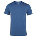 Steel Blue - Front - Canvas Unisex Jersey Crew Neck T-Shirt - Mens Short Sleeve T-Shirt