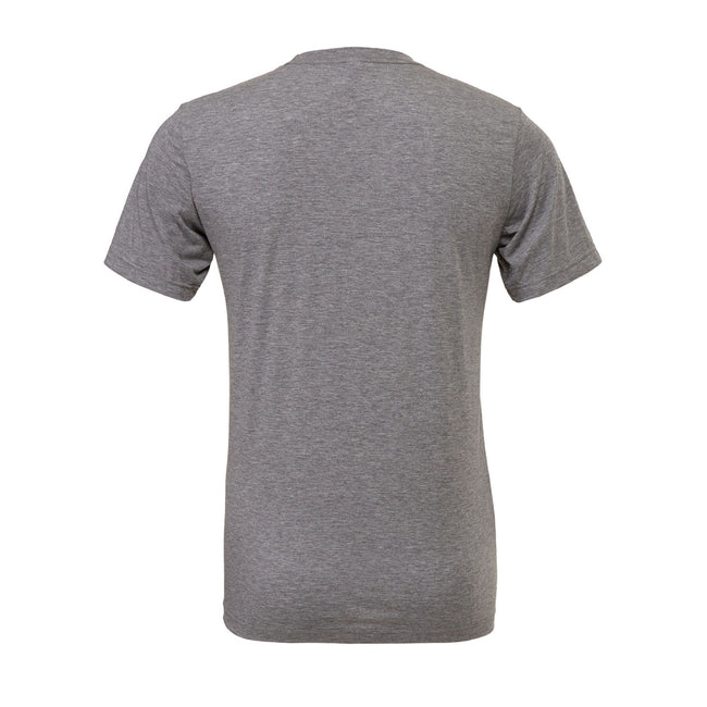 Grey Heather - Back - Canvas Triblend Crew Neck T-Shirt - Mens Short Sleeve T-Shirt