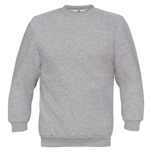 Heather Grey - Front - B&C Unisex Set In Modern Cut Crew Neck Sweatshirt