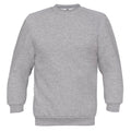 Heather Grey - Front - B&C Unisex Set In Modern Cut Crew Neck Sweatshirt