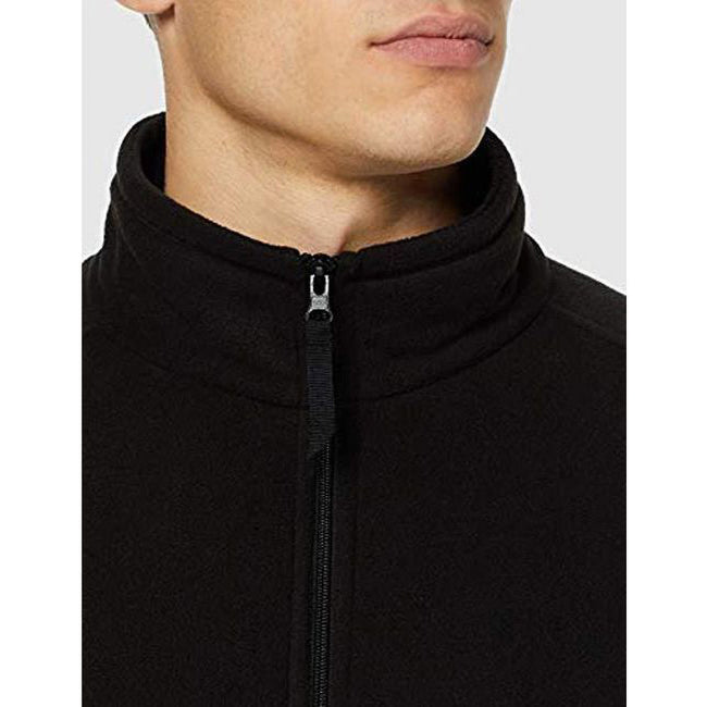 Black - Back - Regatta Mens Plain Micro Fleece Full Zip Jacket (Layer Lite)