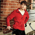 Classic Red - Back - Regatta Mens Plain Micro Fleece Full Zip Jacket (Layer Lite)