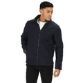 Dark Navy - Back - Regatta Mens Plain Micro Fleece Full Zip Jacket (Layer Lite)