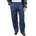 Navy Blue - Back - Result Mens Core Stormdri Rain Over Trousers - Pants