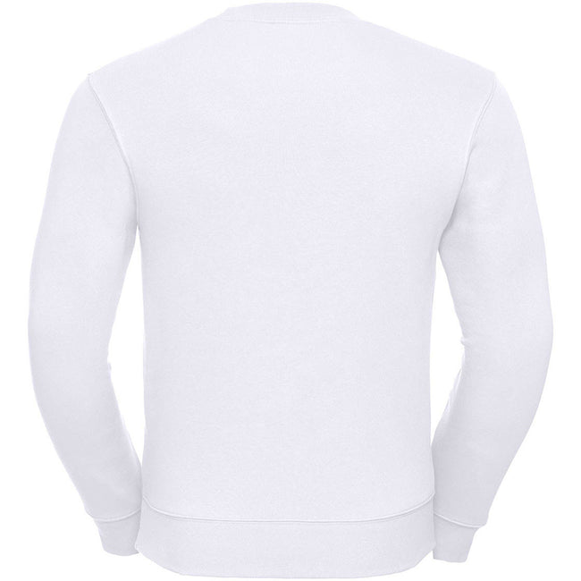 White - Back - Russell Mens Authentic Sweatshirt (Slimmer Cut)