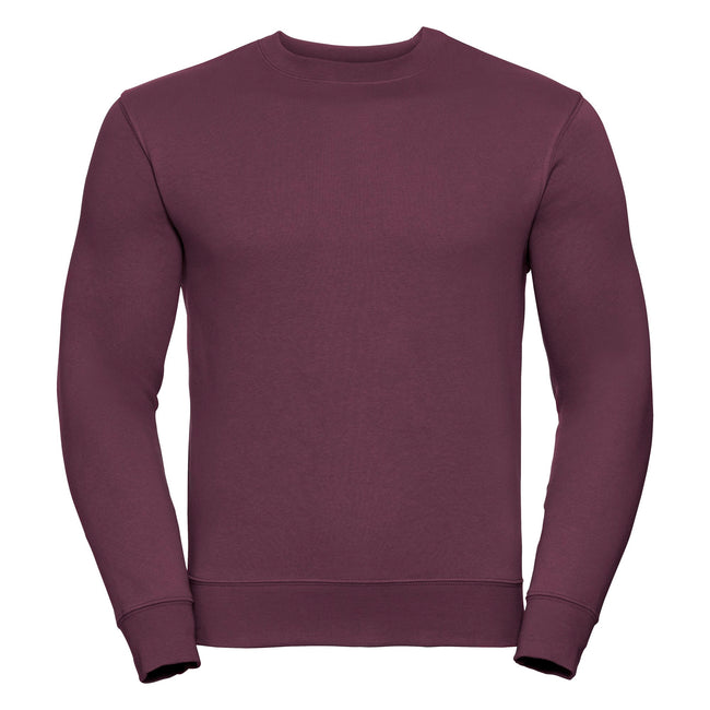 Burgundy - Front - Russell Mens Authentic Sweatshirt (Slimmer Cut)