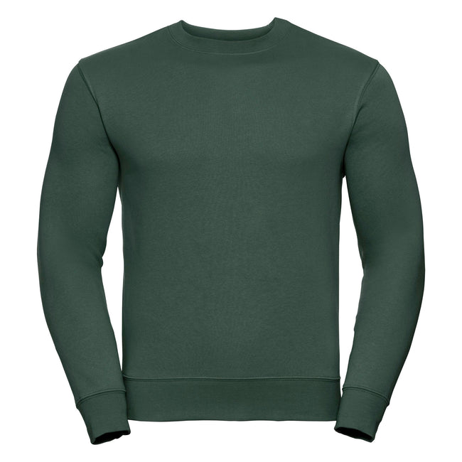Bottle Green - Front - Russell Mens Authentic Sweatshirt (Slimmer Cut)