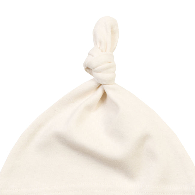 Organic Natural - Back - Babybugz Baby 1 Knot Plain Hat