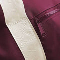 Burgundy-Off White - Side - Bagbase Plain Varsity Barrel - Duffle Bag (20 Litres)
