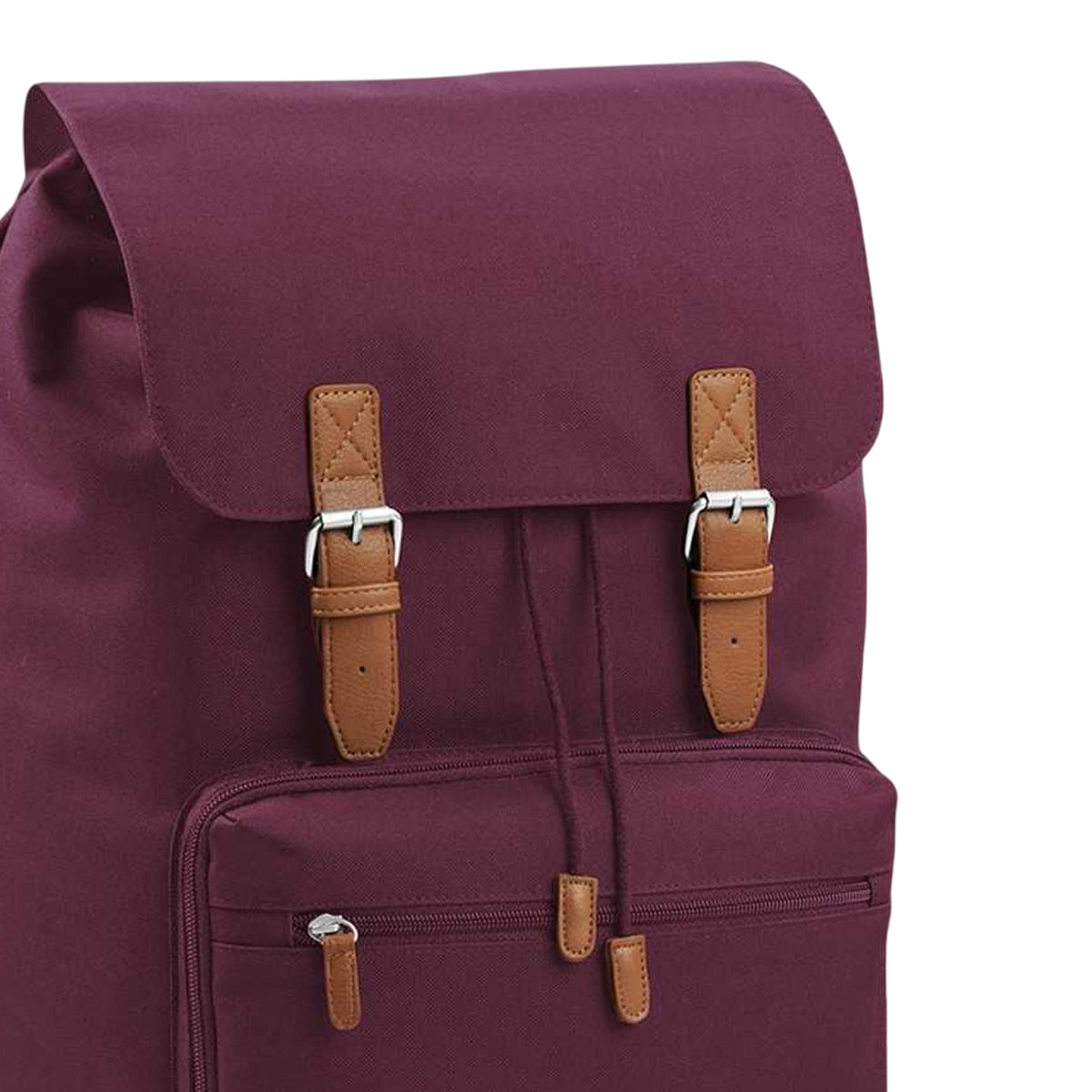 Burgundy - Back - Bagbase Heritage Laptop Backpack Bag (Up To 17inch Laptop)