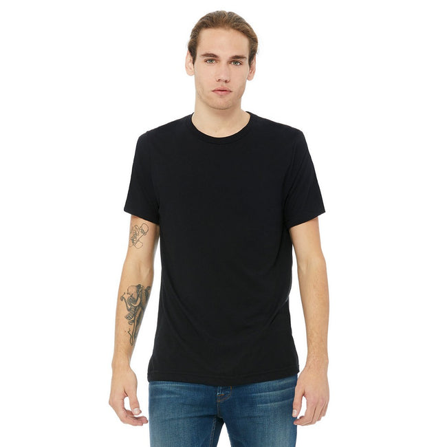 Soldi Black Triblend - Front - Canvas Mens Triblend Crew Neck Plain Short Sleeve T-Shirt