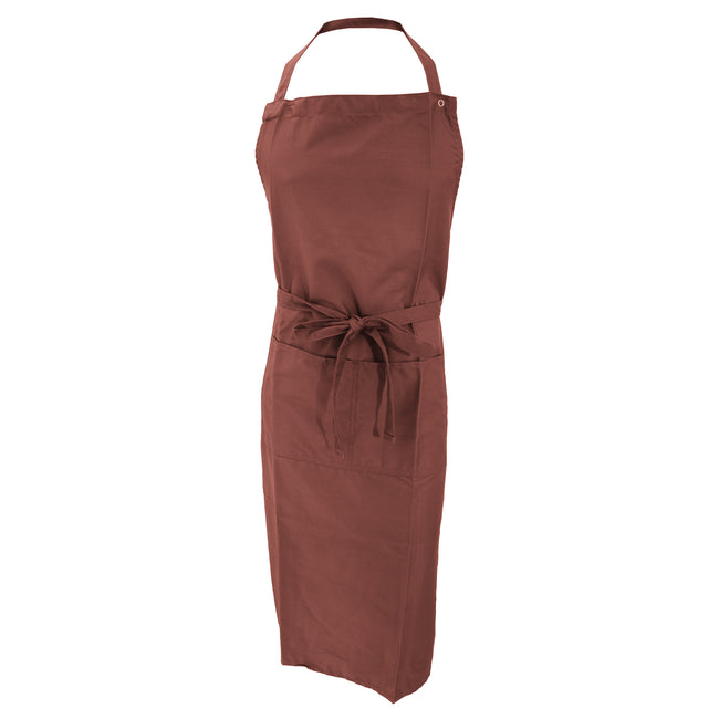 Burgundy - Front - Jassz Bistro Unisex Bib Apron With Pocket - Barwear