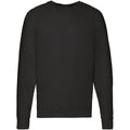 Black - Back - Fruit Of The Loom Mens Lightweight Raglan Sweatshirt (240 GSM)