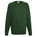 Bottle Green - Front - Fruit Of The Loom Mens Lightweight Raglan Sweatshirt (240 GSM)