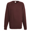 Burgundy - Front - Fruit Of The Loom Mens Lightweight Raglan Sweatshirt (240 GSM)
