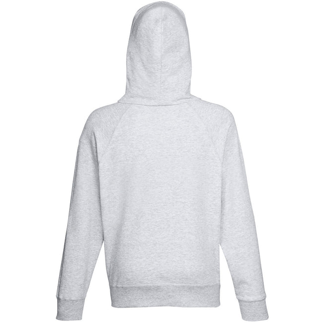 Heather Grey - Back - Fruit Of The Loom Mens Lightweight Hooded Sweatshirt - Hoodie (240 GSM)