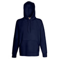 Deep Navy - Front - Fruit Of The Loom Mens Lightweight Hooded Sweatshirt - Hoodie (240 GSM)