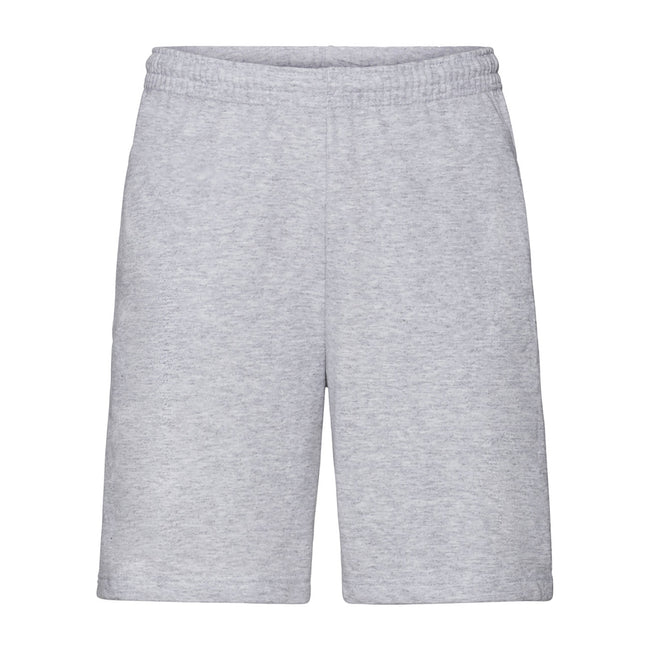 Heather Grey - Front - Fruit Of The Loom Mens Lightweight Casual Fleece Shorts (240 GSM)