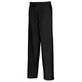 Black - Side - Fruit Of The Loom Mens Lightweight Jog Pant - Jogging Bottoms