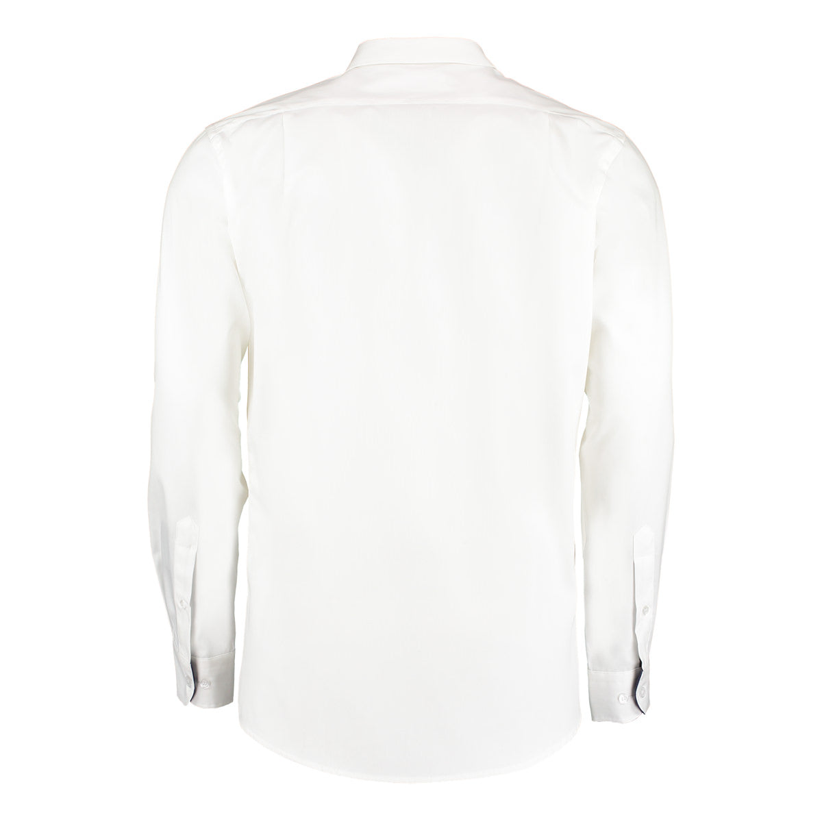 White-Navy - Side - Kustom Kit Mens Contrast Premium Oxford Shirt